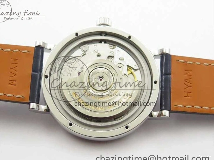 MIROTIME 0429 Portofino 37mm SS V7F 1:1 Best Edition Blue Dial Diamonds Bezel on Blue Leather Strap A Chic 7093